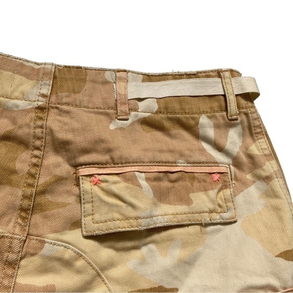 We The Free Free People Commander yellow denim cargo utility distressed shorts - Picture 11 of 12